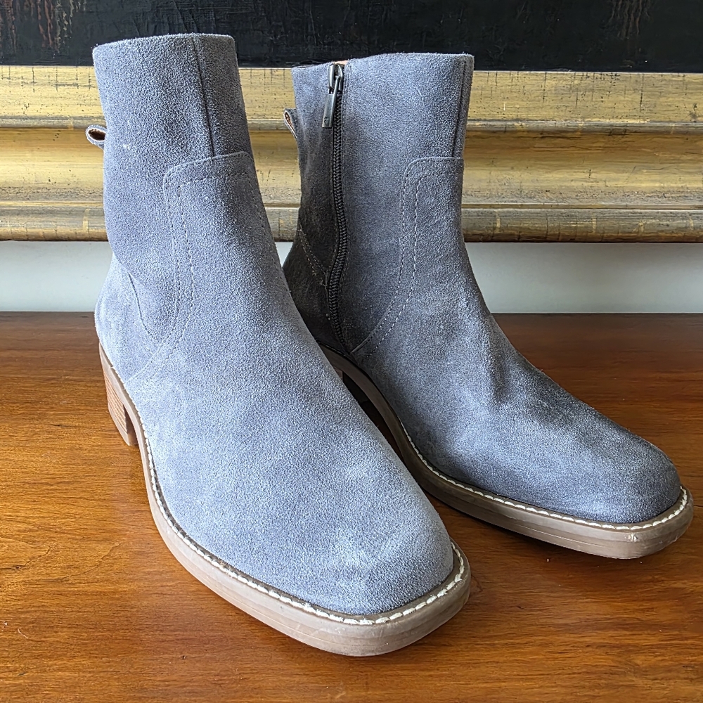 Lucky Brand Kazey Gray Suede Boots NWT